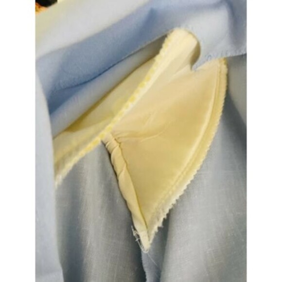 Vintage JBJ Sportswear Blue Long Skirt Suit Sz 16? Belt & 2 Pockets USA *Flaw* - Picture 9 of 10